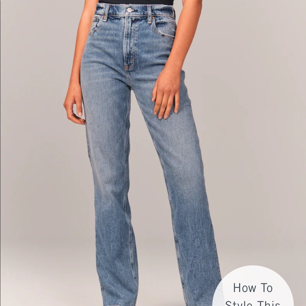 High waisted 90s straight Abercrombie jeans